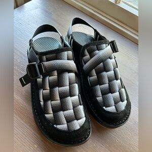 Black and Gray Woven Chaco Sandals